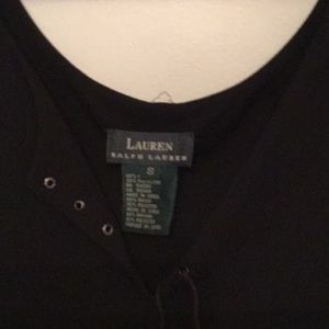 Ralph Lauren sleeveless long black dress